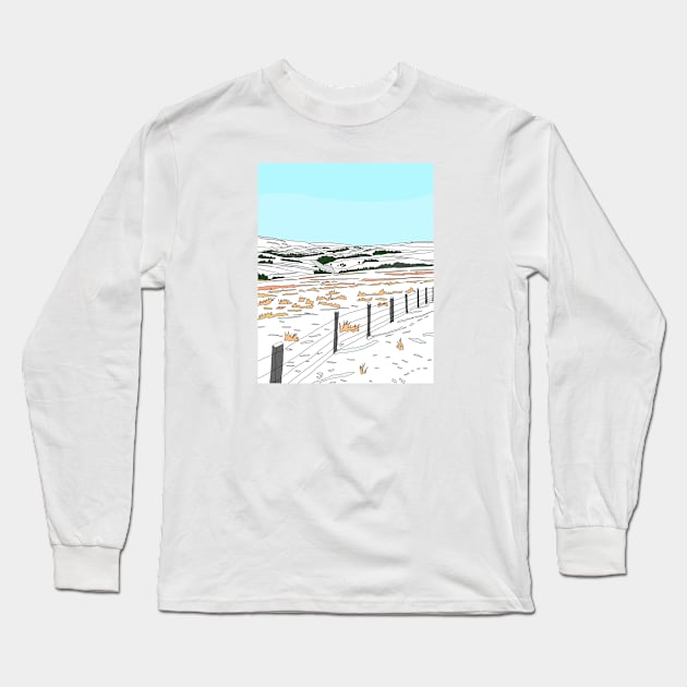 Upper Teesdale - first snow of the winter Long Sleeve T-Shirt by JennyCathcart